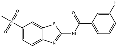 3-fluoro-N-(6-(methylsulfonyl)benzo[d]thiazol-2-yl)benzamide 구조식 이미지
