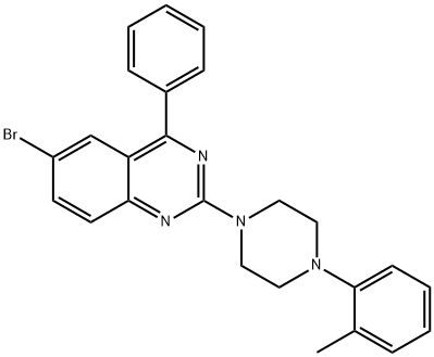 6-bromo-4-phenyl-2-(4-(o-tolyl)piperazin-1-yl)quinazoline Structure