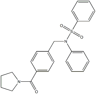 N-phenyl-N-[[4-(pyrrolidine-1-carbonyl)phenyl]methyl]benzenesulfonamide Structure