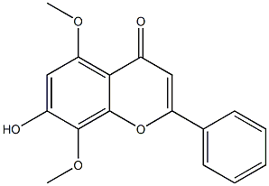 4H-1-Benzopyran-4-one, 7-hydroxy-5,8-dimethoxy-2-phenyl- Structure