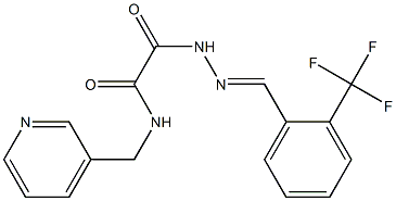 N-(pyridin-3-ylmethyl)-N'-[(E)-[2-(trifluoromethyl)phenyl]methylideneamino]oxamide Structure