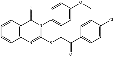 2-((2-(4-chlorophenyl)-2-oxoethyl)thio)-3-(4-methoxyphenyl)quinazolin-4(3H)-one Structure