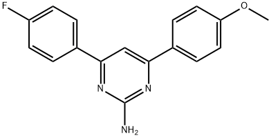 4-(4-fluorophenyl)-6-(4-methoxyphenyl)pyrimidin-2-amine 구조식 이미지