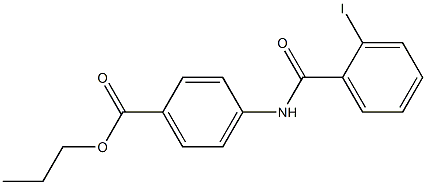 propyl 4-{[(2-iodophenyl)carbonyl]amino}benzoate 구조식 이미지