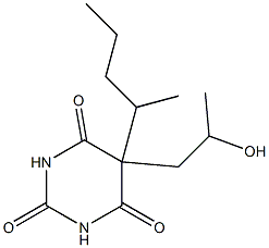 2,4,6(1H,3H,5H)-Pyrimidinetrione,5-(2-hydroxypropyl)-5-(1-methylbutyl)- Structure