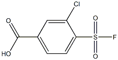 Benzoicacid, 3-chloro-4-(fluorosulfonyl)- Structure