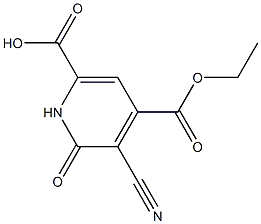 2,4-Pyridinedicarboxylicacid, 5-cyano-1,6-dihydro-6-oxo-, 4-ethyl ester Structure