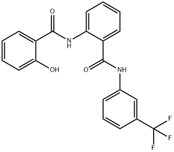 2-[(2-hydroxybenzoyl)amino]-N-[3-(trifluoromethyl)phenyl]benzamide Structure