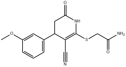 2-((3-cyano-4-(3-methoxyphenyl)-6-oxo-1,4,5,6-tetrahydropyridin-2-yl)thio)acetamide Structure