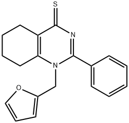 1-(furan-2-ylmethyl)-2-phenyl-5,6,7,8-tetrahydroquinazoline-4(1H)-thione Structure