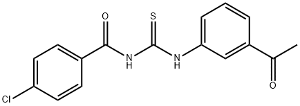 N-{[(3-acetylphenyl)amino]carbonothioyl}-4-chlorobenzamide 구조식 이미지