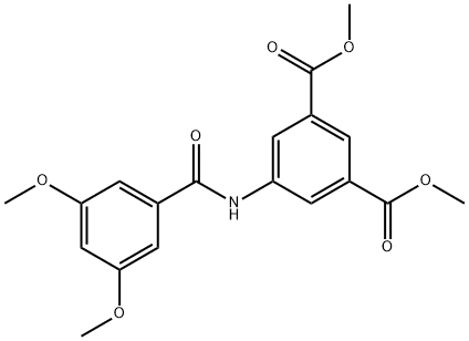 dimethyl 5-[(3,5-dimethoxybenzoyl)amino]benzene-1,3-dicarboxylate 구조식 이미지