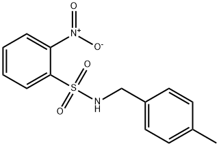 N-(4-Methylbenzyl)-2-nitrobenzenesulfonamide, 97% 구조식 이미지