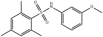 Benzenesulfonamide, N-(3-methoxyphenyl)-2,4,6-trimethyl- 구조식 이미지