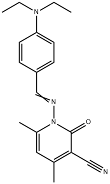 1-{[4-(diethylamino)benzylidene]amino}-4,6-dimethyl-2-oxo-1,2-dihydro-3-pyridinecarbonitrile Structure