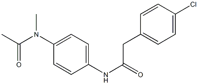 N-[4-[acetyl(methyl)amino]phenyl]-2-(4-chlorophenyl)acetamide Structure