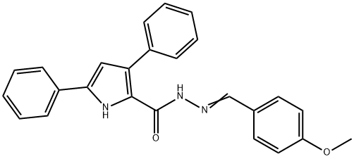 N'-(4-methoxybenzylidene)-3,5-diphenyl-1H-pyrrole-2-carbohydrazide 구조식 이미지