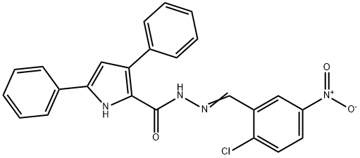 N'-(2-chloro-5-nitrobenzylidene)-3,5-diphenyl-1H-pyrrole-2-carbohydrazide Structure