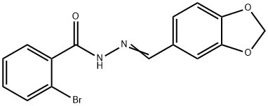 N'-[(E)-1,3-benzodioxol-5-ylmethylidene]-2-bromobenzohydrazide Structure