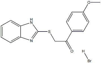 2-((1H-benzo[d]imidazol-2-yl)thio)-1-(4-methoxyphenyl)ethan-1-one hydrobromide Structure