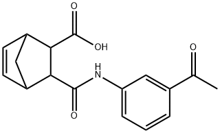 3-[(3-acetylphenyl)carbamoyl]bicyclo[2.2.1]hept-5-ene-2-carboxylic acid Structure