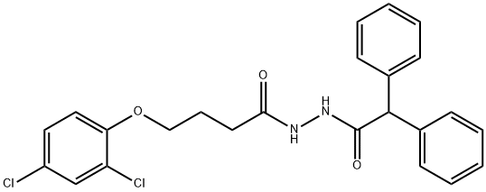 4-(2,4-dichlorophenoxy)-N'-(diphenylacetyl)butanohydrazide Structure