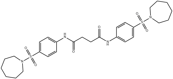 N,N'-bis[4-(1-azepanylsulfonyl)phenyl]succinamide Structure