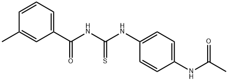 N-[(4-acetamidophenyl)carbamothioyl]-3-methylbenzamide Structure