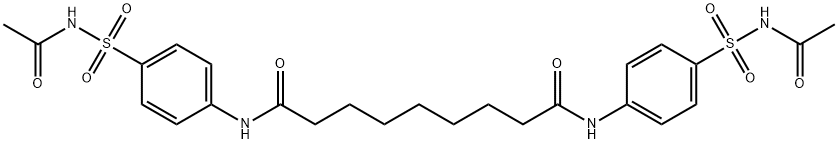 N,N'-bis{4-[(acetylamino)sulfonyl]phenyl}nonanediamide 구조식 이미지