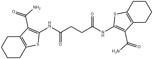 N,N'-bis[3-(aminocarbonyl)-4,5,6,7-tetrahydro-1-benzothien-2-yl]succinamide Structure