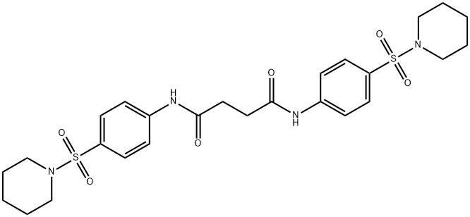 N,N'-bis[4-(1-piperidinylsulfonyl)phenyl]succinamide Structure