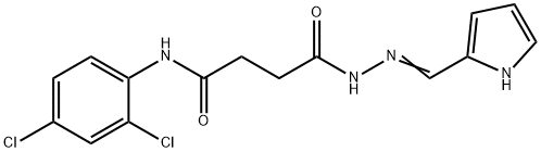 N-(2,4-dichlorophenyl)-4-oxo-4-[2-(1H-pyrrol-2-ylmethylene)hydrazino]butanamide Structure