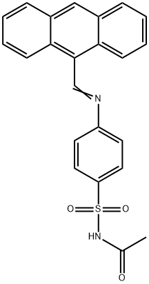 N-({4-[(9-anthrylmethylene)amino]phenyl}sulfonyl)acetamide Structure