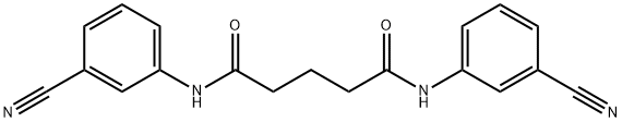 N,N'-bis(3-cyanophenyl)pentanediamide 구조식 이미지