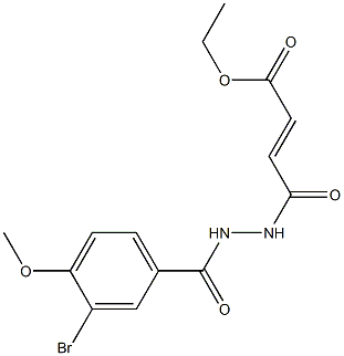 ethyl 4-[2-(3-bromo-4-methoxybenzoyl)hydrazino]-4-oxo-2-butenoate Structure