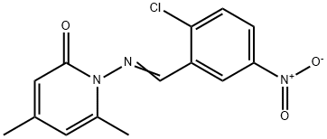 1-[(2-chloro-5-nitrobenzylidene)amino]-4,6-dimethyl-2(1H)-pyridinone Structure