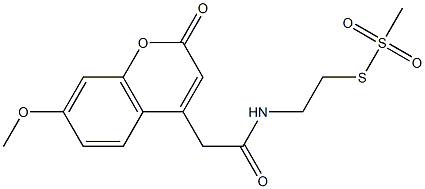 2-(7-methoxy-2-oxochromen-4-yl)-N-(2-methylsulfonylsulfanylethyl)acetamide Structure