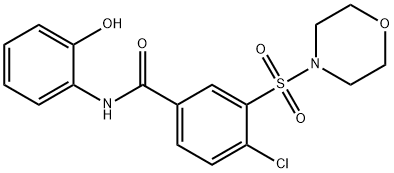 4-chloro-N-(2-hydroxyphenyl)-3-(morpholinosulfonyl)benzamide 구조식 이미지