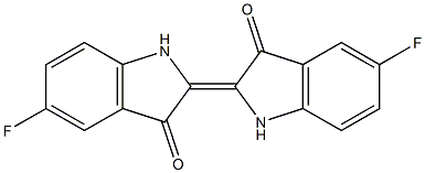 3H-Indol-3-one,5-fluoro-2-(5-fluoro-1,3-dihydro-3-oxo-2H-indol-2-ylidene)-1,2-dihydro- Structure