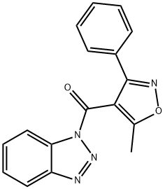 benzotriazol-1-yl-(5-methyl-3-phenyl-1,2-oxazol-4-yl)methanone 구조식 이미지