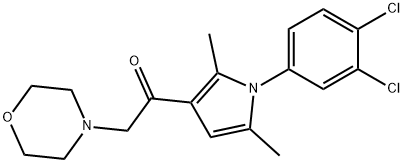 1-(1-(3,4-dichlorophenyl)-2,5-dimethyl-1H-pyrrol-3-yl)-2-morpholinoethan-1-one Structure