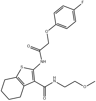 2-(2-(4-fluorophenoxy)acetamido)-N-(2-methoxyethyl)-4,5,6,7-tetrahydrobenzo[b]thiophene-3-carboxamide Structure