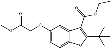 ethyl 2-(tert-butyl)-5-(2-methoxy-2-oxoethoxy)benzofuran-3-carboxylate Structure