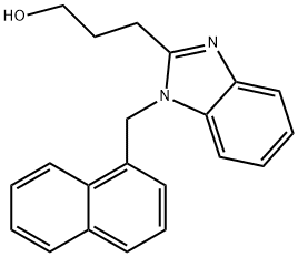 3-(1-(naphthalen-1-ylmethyl)-1H-benzo[d]imidazol-2-yl)propan-1-ol Structure