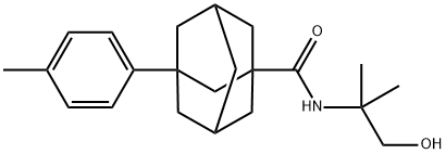 (1s,3r,5R,7S)-N-(1-hydroxy-2-methylpropan-2-yl)-3-(p-tolyl)adamantane-1-carboxamide 구조식 이미지