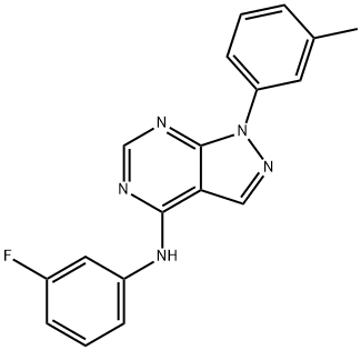 N-(3-fluorophenyl)-1-(m-tolyl)-1H-pyrazolo[3,4-d]pyrimidin-4-amine Structure