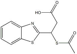 3-(acetylthio)-3-(benzo[d]thiazol-2-yl)propanoic acid Structure