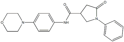 N-(4-morpholin-4-ylphenyl)-5-oxo-1-phenylpyrrolidine-3-carboxamide Structure