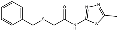 2-(benzylthio)-N-(5-methyl-1,3,4-thiadiazol-2-yl)acetamide 구조식 이미지