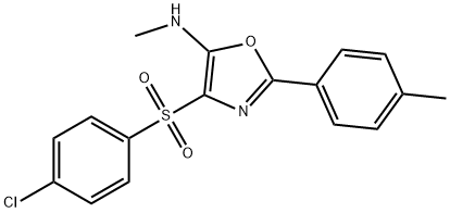 4-((4-chlorophenyl)sulfonyl)-N-methyl-2-(p-tolyl)oxazol-5-amine Structure